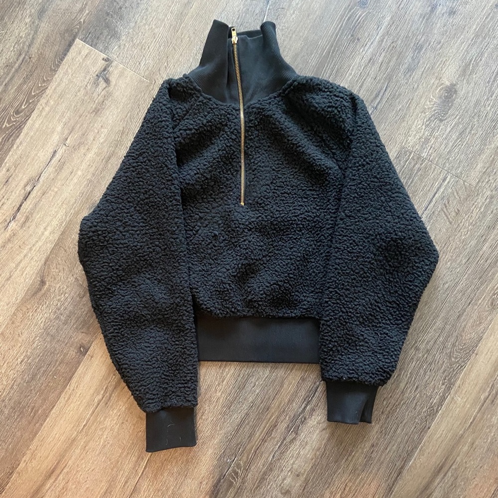 Black Sherpa Sweatshirt